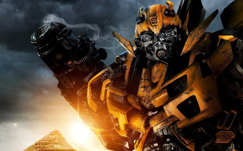 Bumblebee Robot — Yellow, Dramatic, Sunset, 3d Render