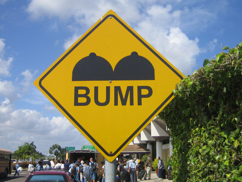 Bump sign with breast icon