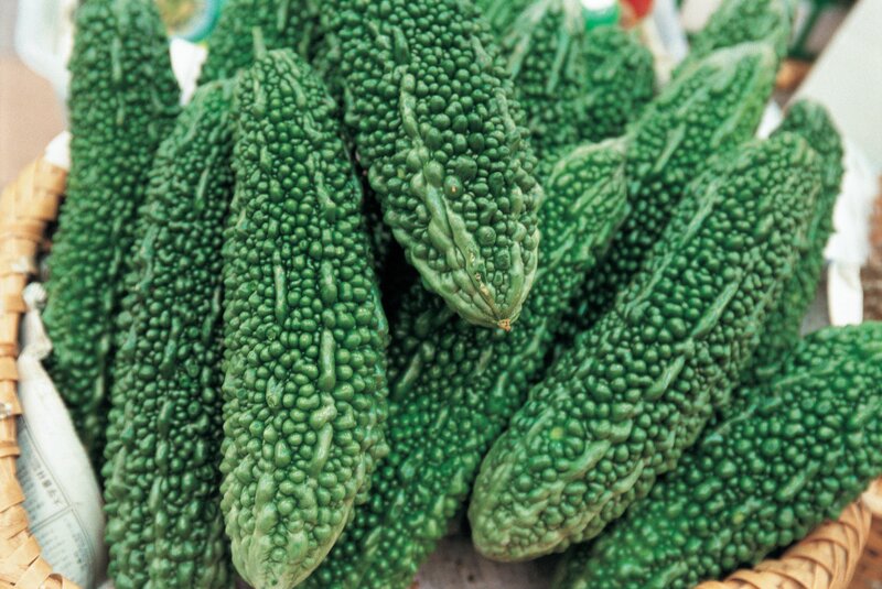 bumpy green bitter melons