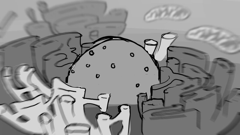 Bun-shaped Object in City