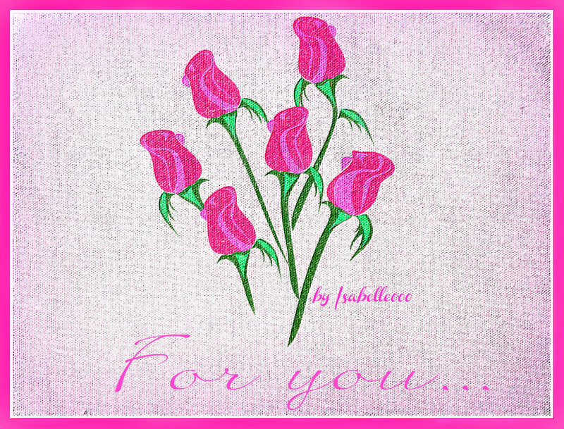 Bunch of Pink Roses — Romantic, Illustration