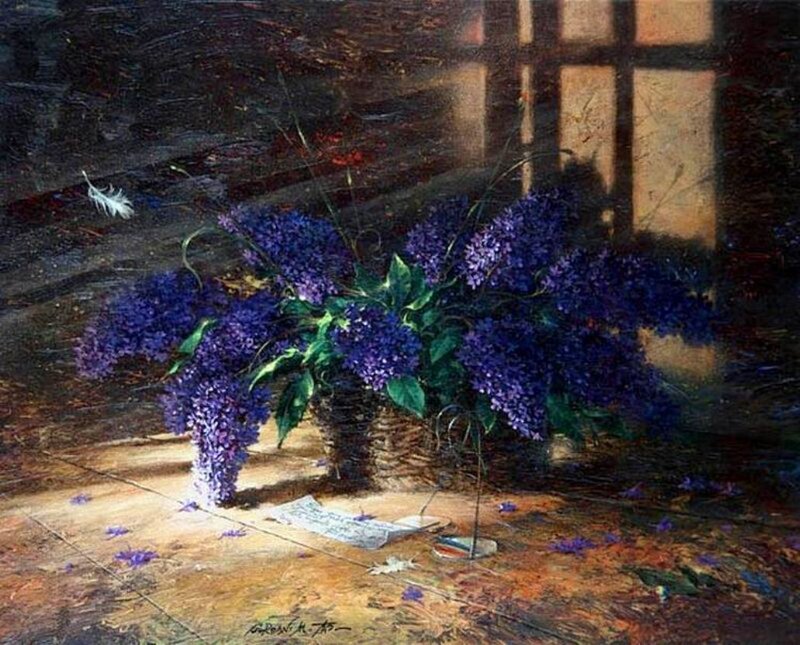 Bunch of Purple Flowers — Dramatic, Afternoon