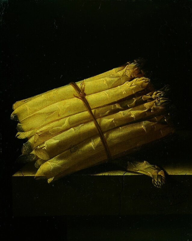 Bunch of white asparagus