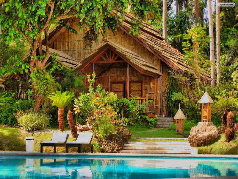 Bungalow by Swimming Pool — Blue
