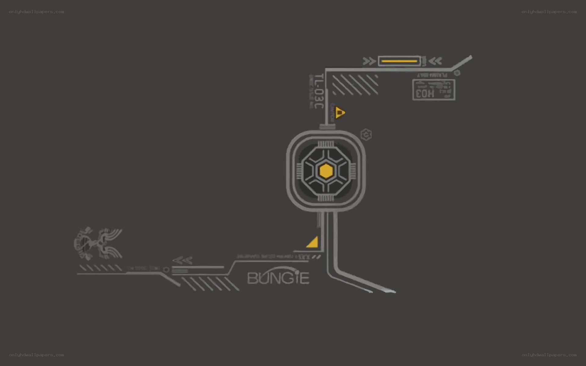 Bungie logo with circuit design