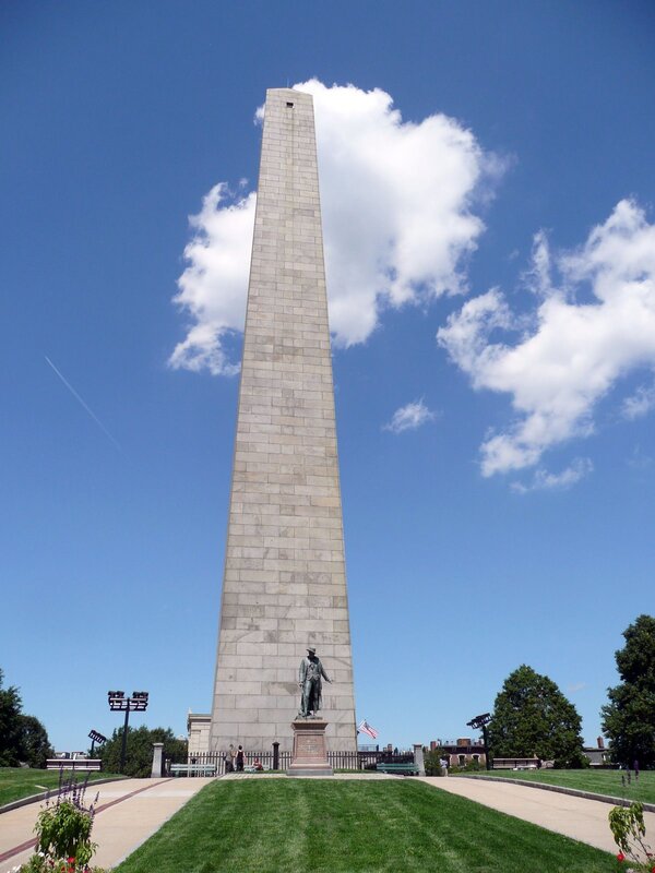 Bunker Hill Monument on a sunny day