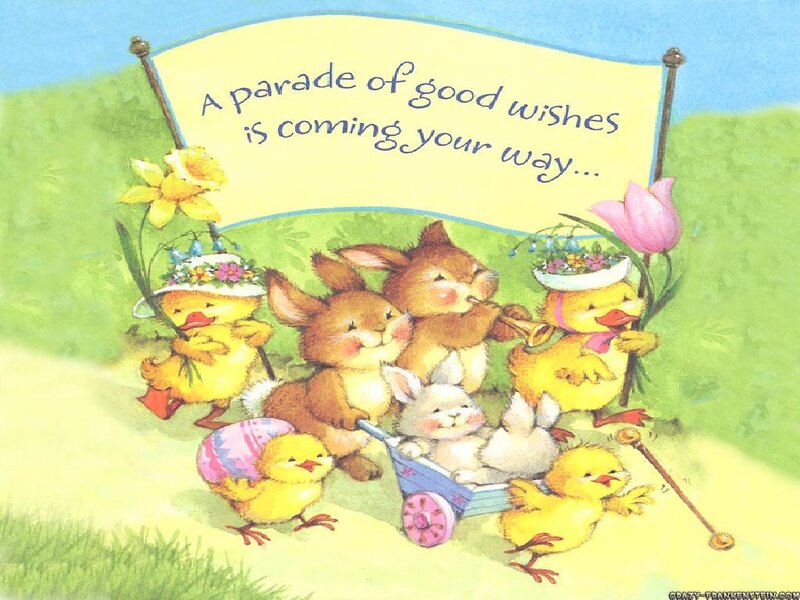 Bunnies and Chicks Parade — Green