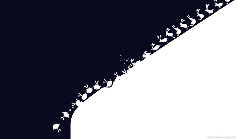 bunnies on a diagonal line