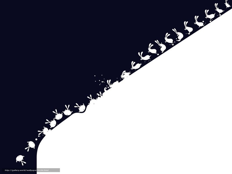 bunnies on a diagonal line