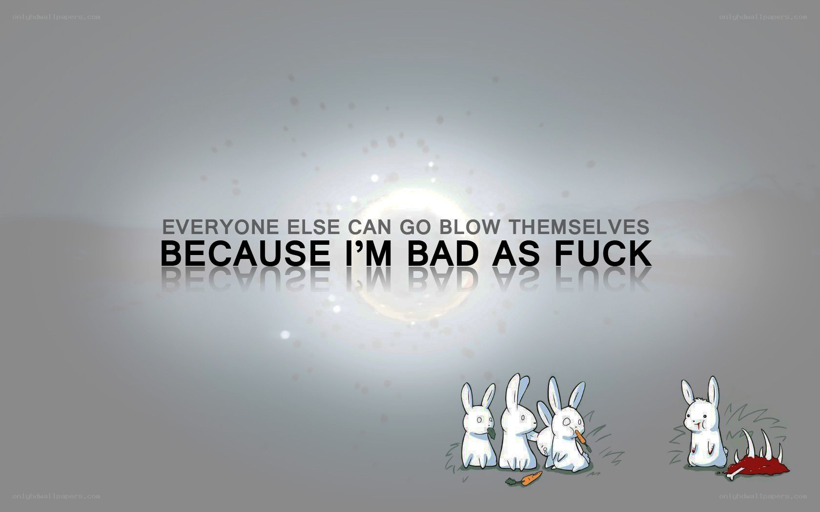 bunnies with a message