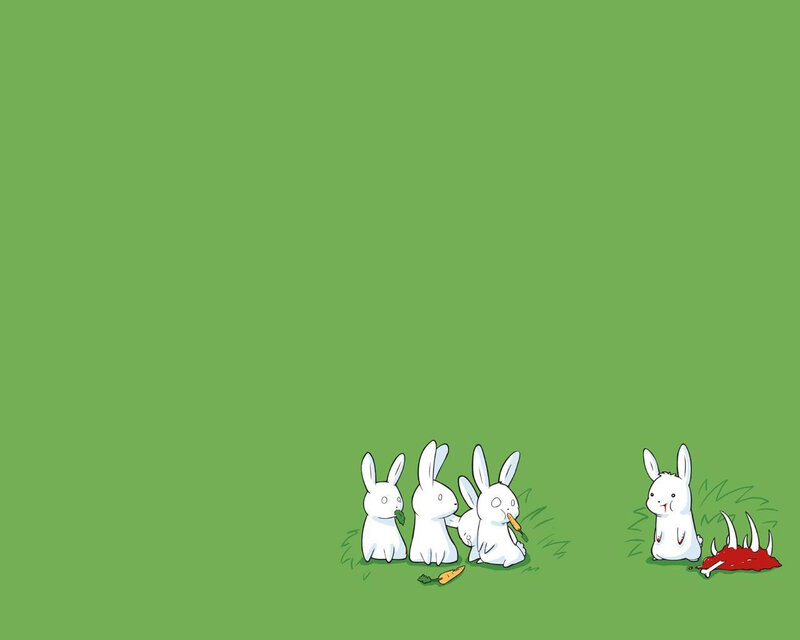 bunnies with carrots and gore