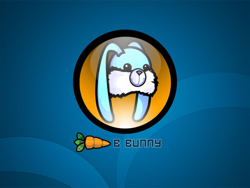 Bunny character logo with carrot