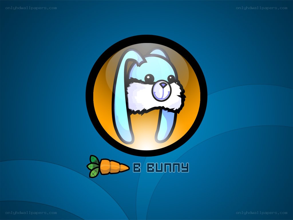 Bunny character logo with carrot