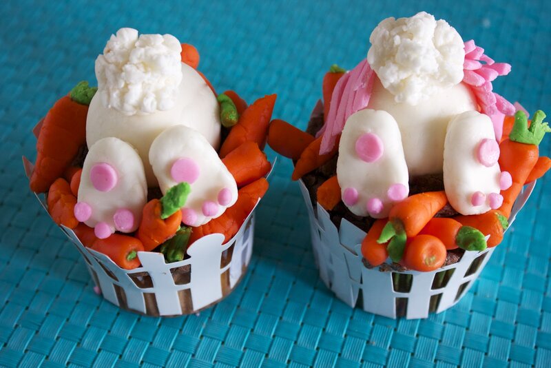 Bunny Cupcakes — Blue