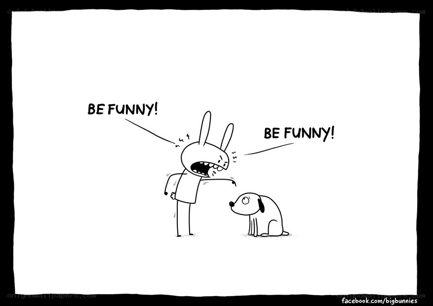 Bunny demanding humor