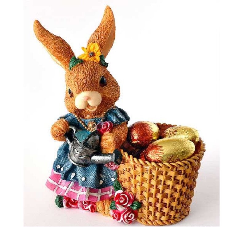 Bunny Figurine with Basket
