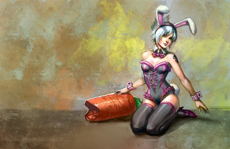 bunny girl with carrot