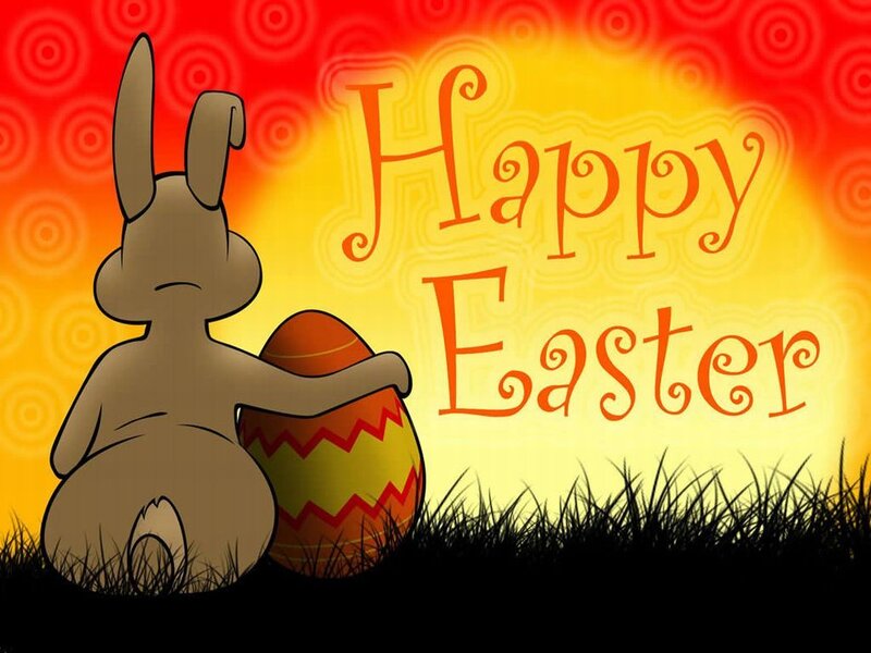 Bunny Holding Easter Egg