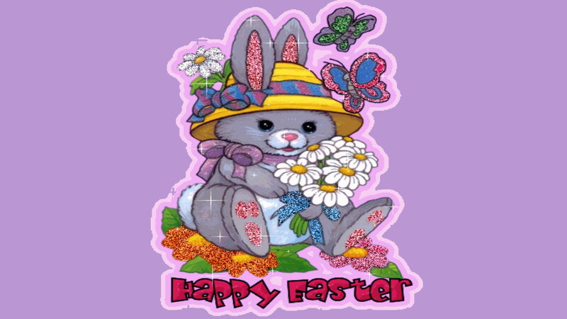 Bunny Holding Flowers