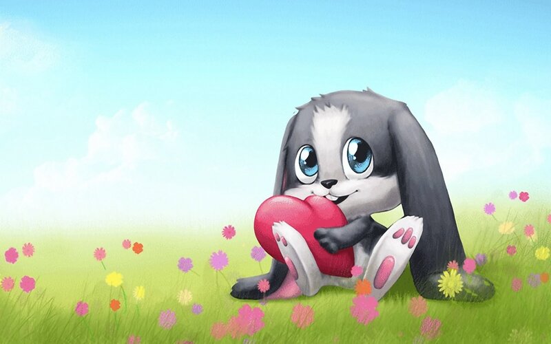 Bunny Holding Heart