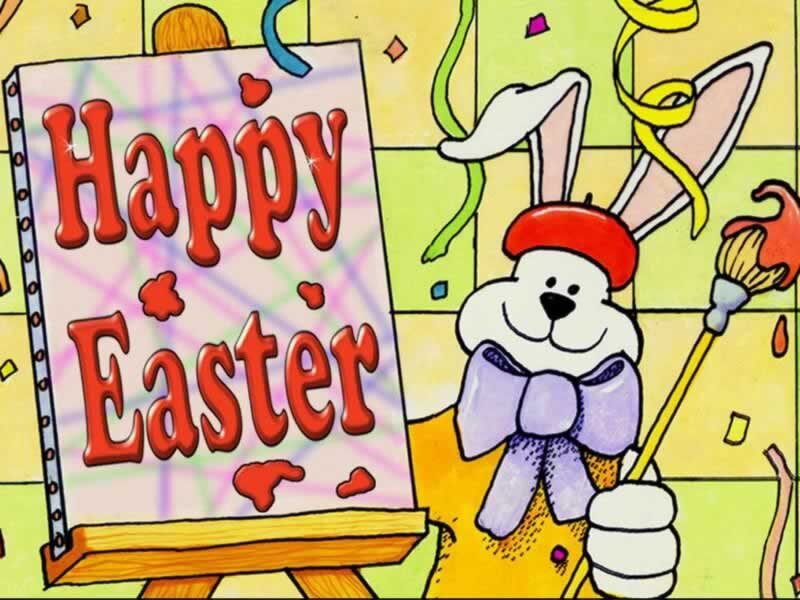 Bunny Holding Sign