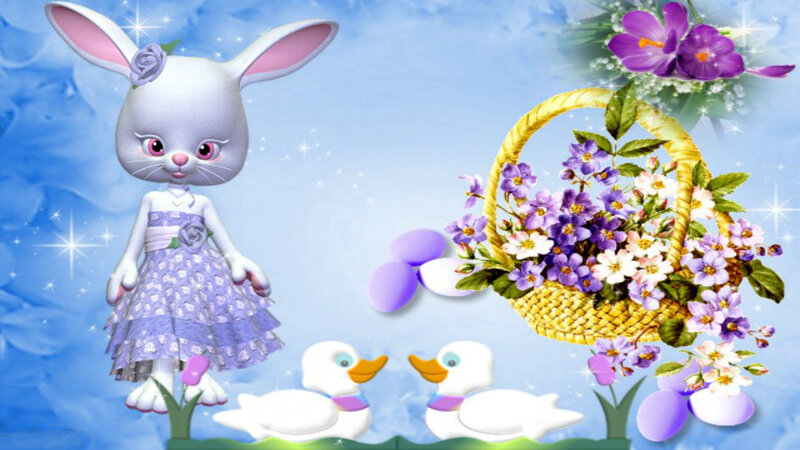 Bunny in Purple Dress