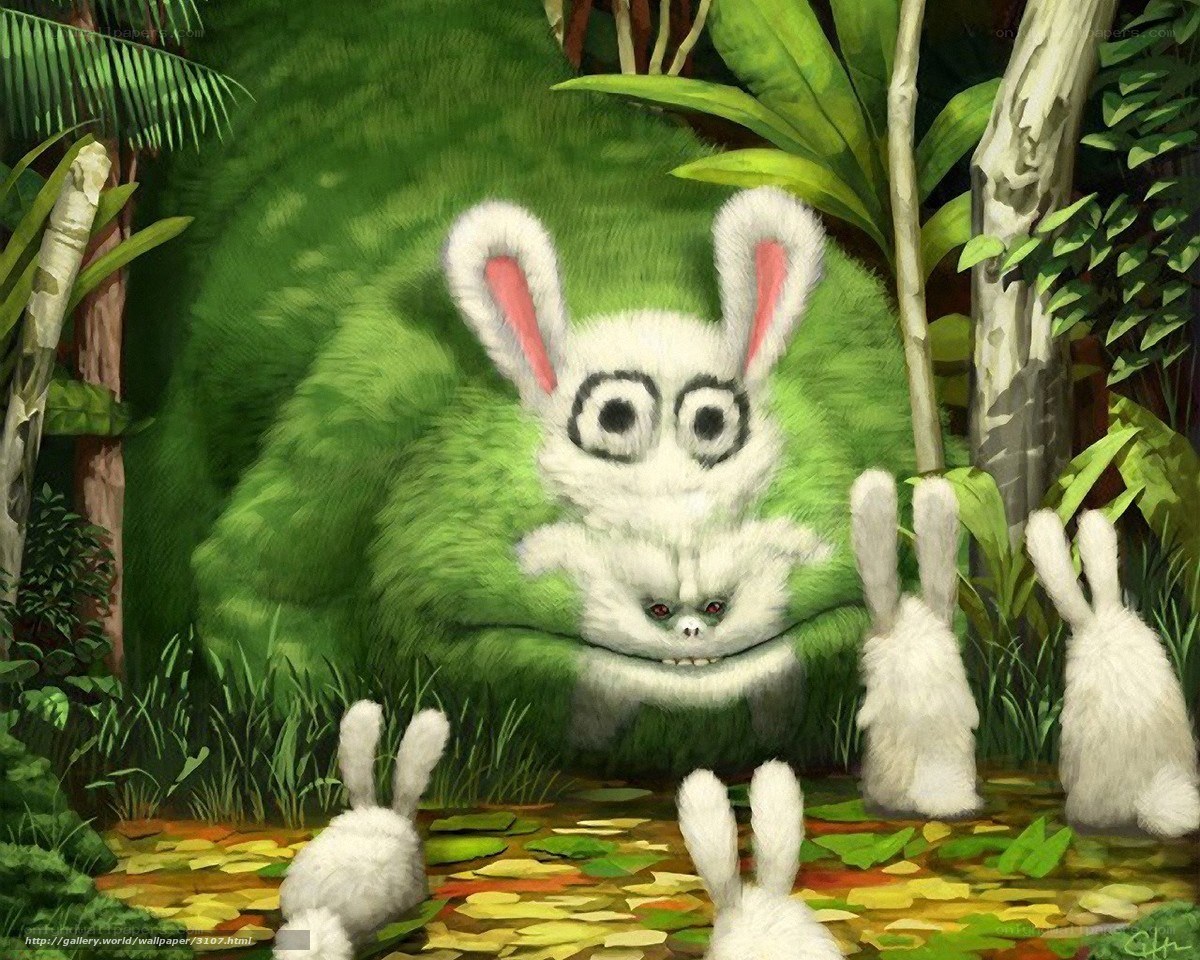 Bunny in the jungle