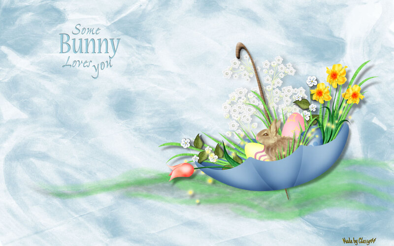 Bunny in Umbrella