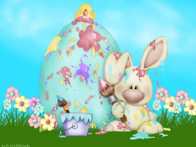 Bunny Painting Egg