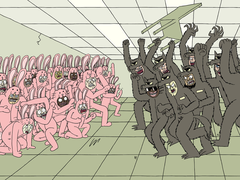 Bunny vs Wolf Crowd