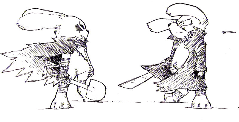 bunny warriors in combat