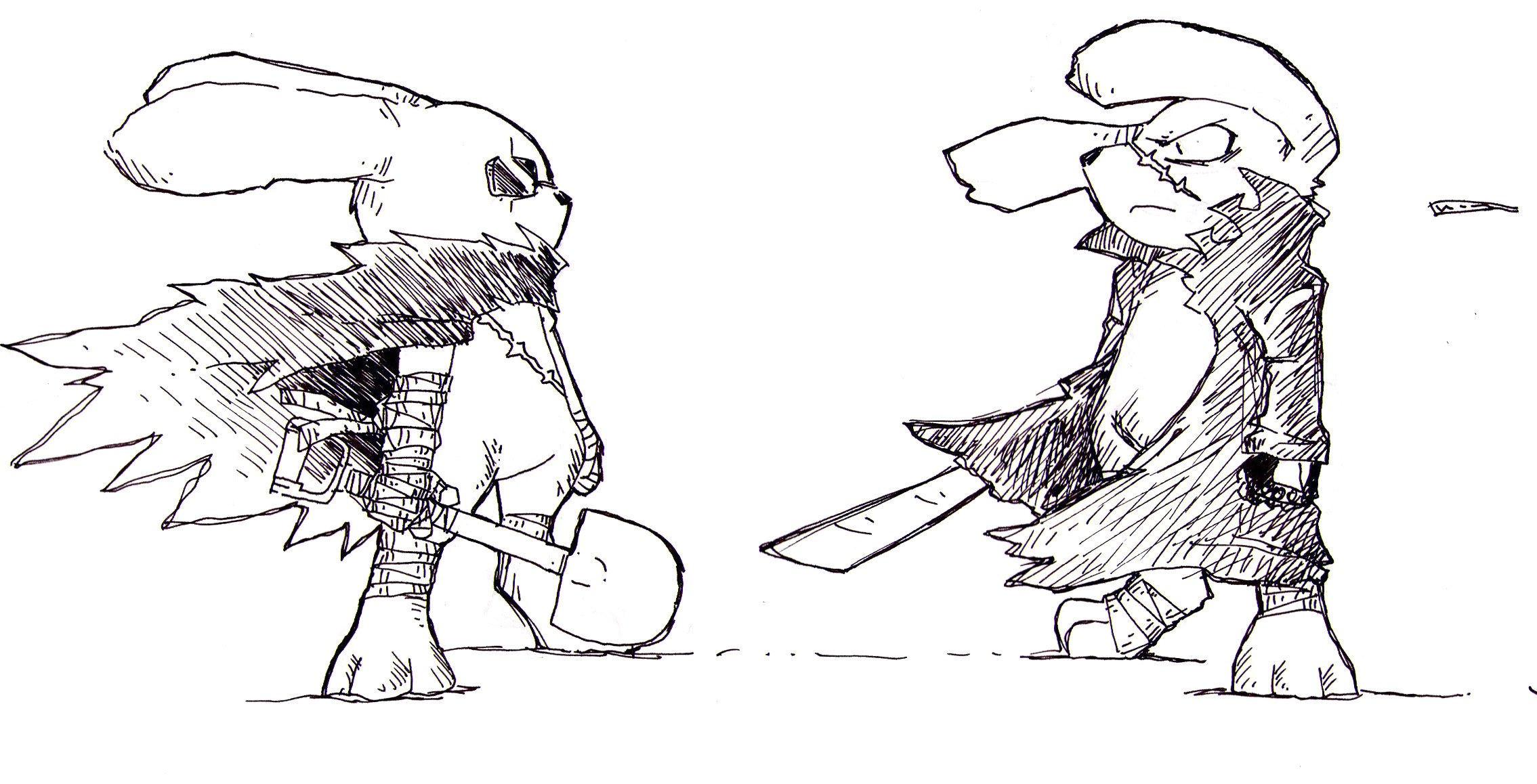 bunny warriors in combat