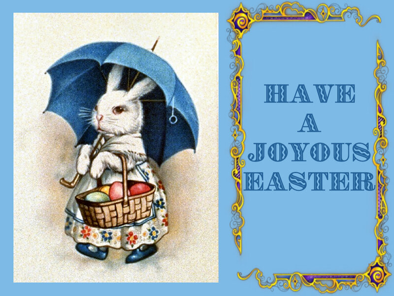 Bunny with Basket — Blue