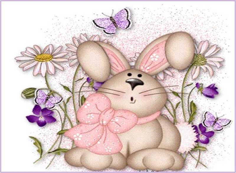 bunny with pink bow