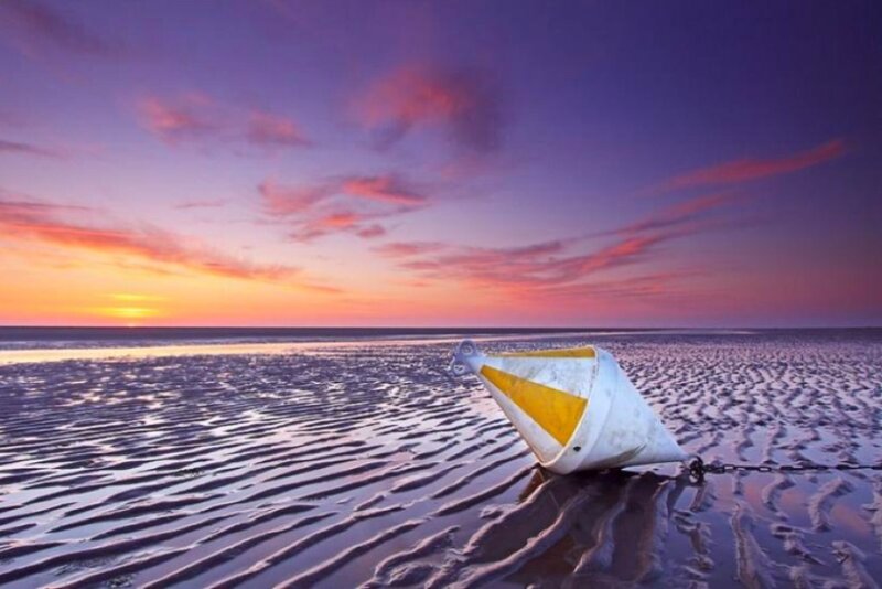 Buoy on Tidal Flat