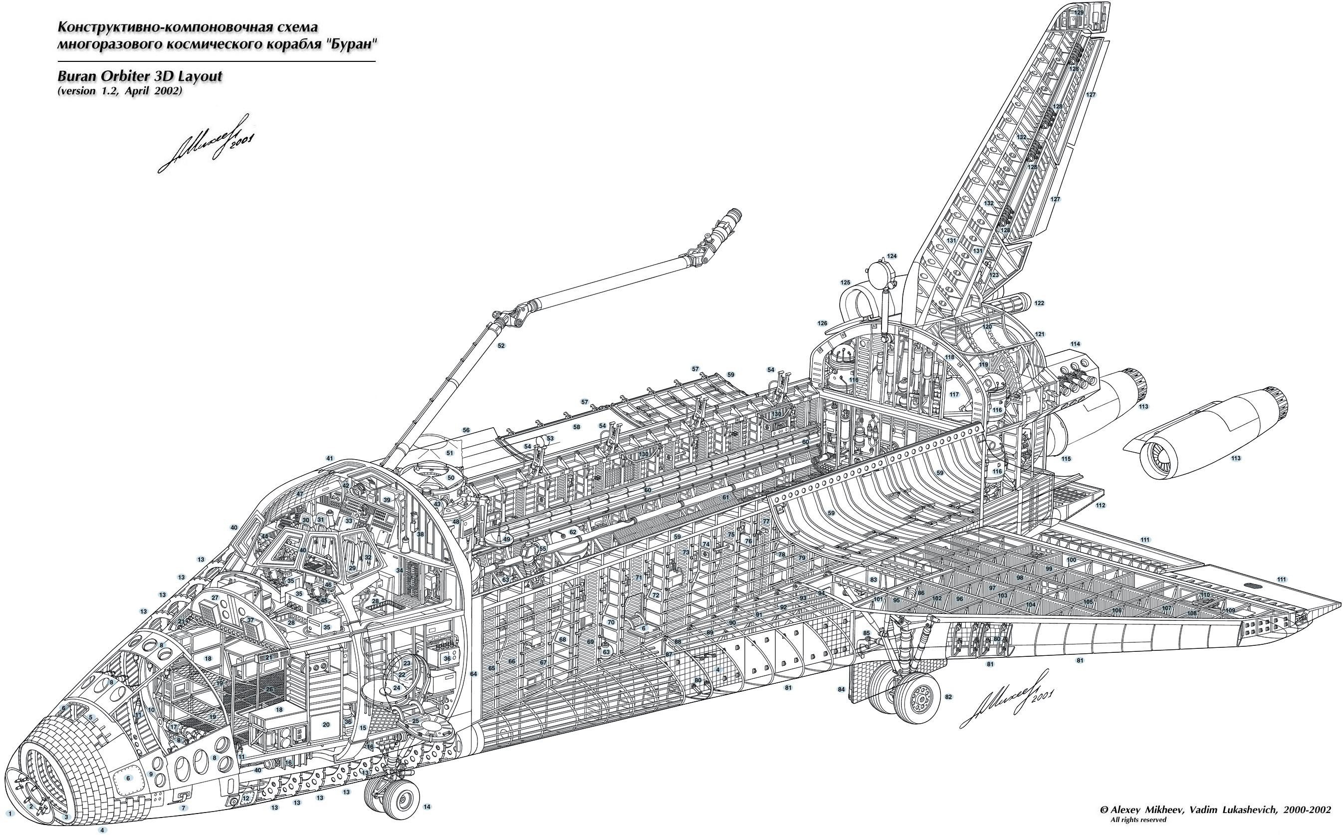 Buran Orbiter 3D Layout