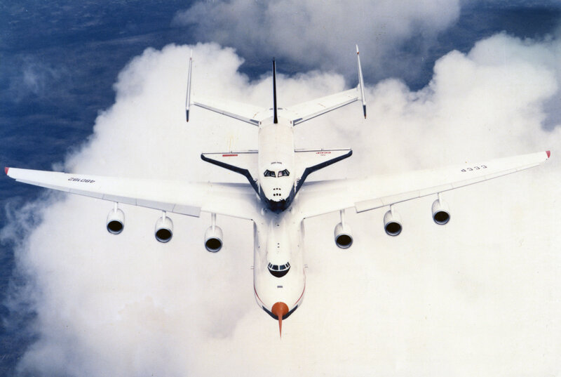 Buran shuttle on carrier aircraft