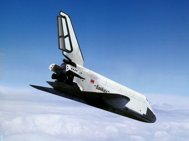 Buran space shuttle in flight