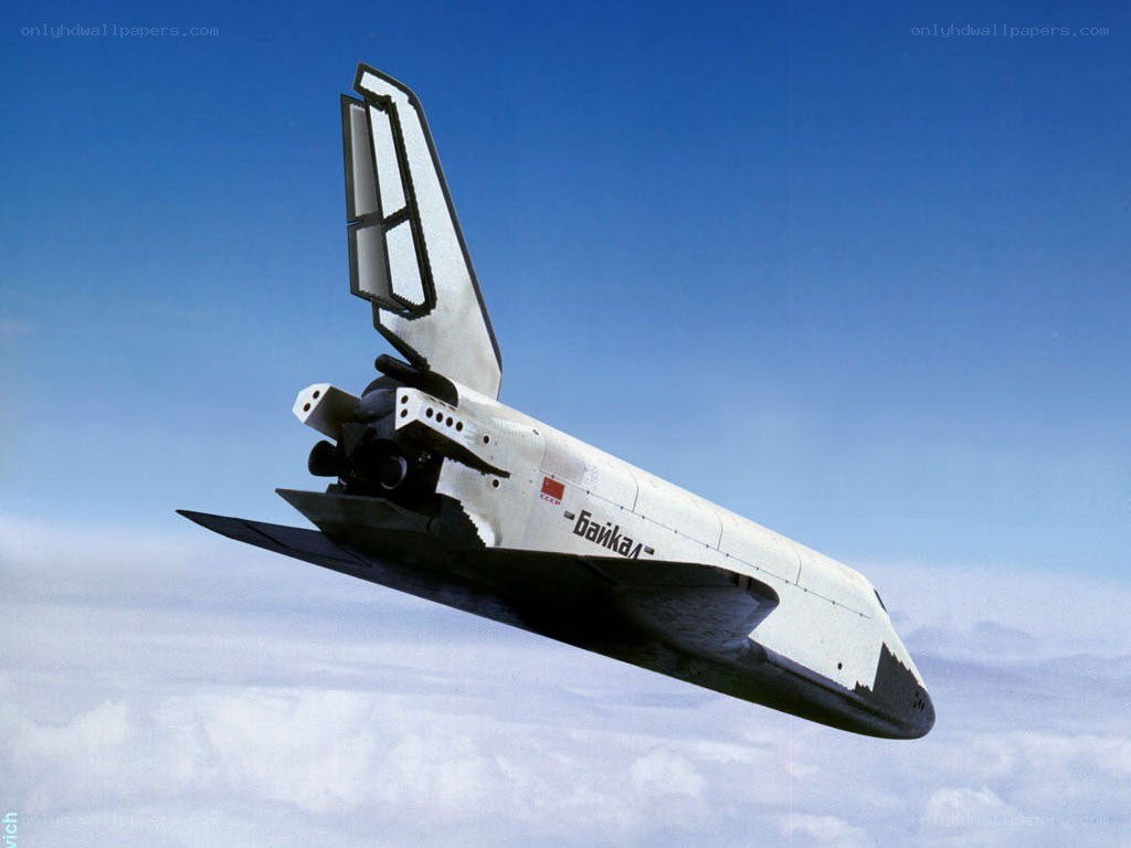 Buran space shuttle in flight