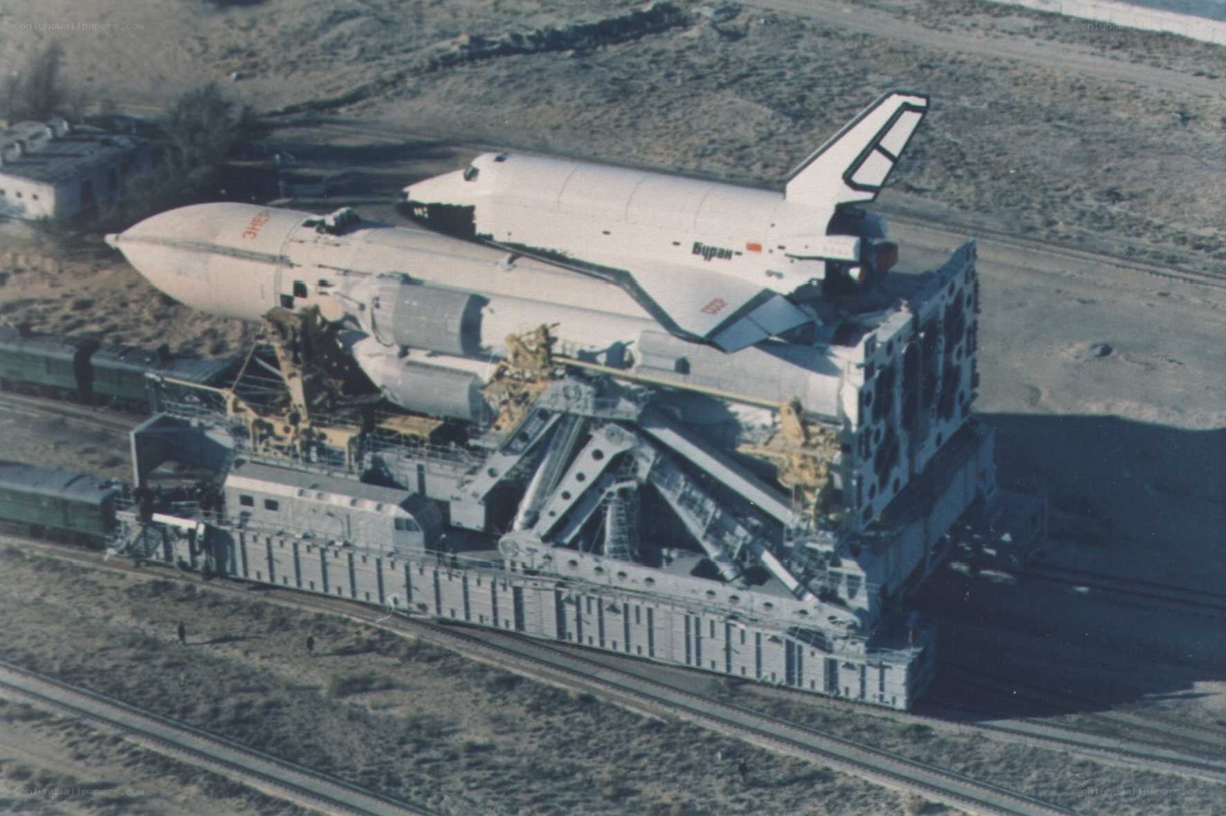 Buran space shuttle on transport