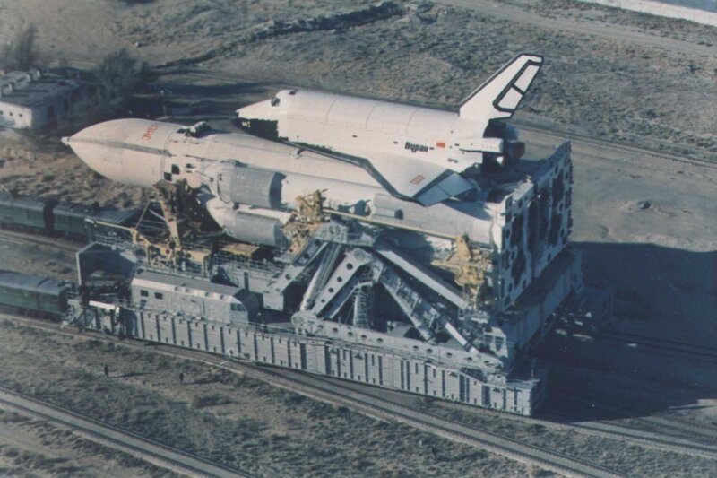 Buran Space Shuttle — White, Dramatic