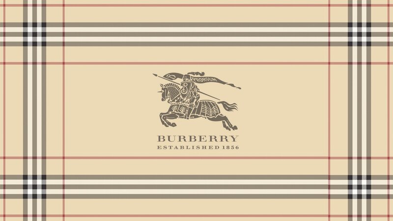 Burberry logo on checkered background