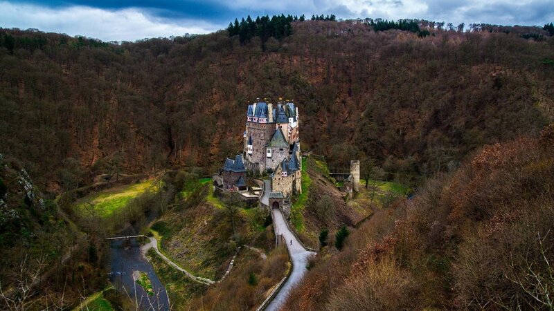 Burg Eltz Castle — Brown, Dramatic, Autumn, Photograph