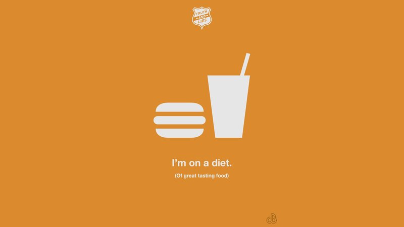 Burger and Drink Icon — Orange