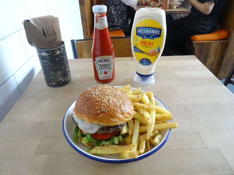 Burger and Fries Meal — Brown, Neutral