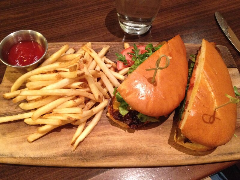 Burger and Fries Meal — Brown
