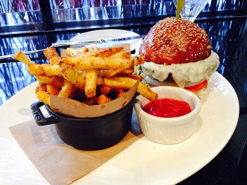 Burger and Fries Meal — White