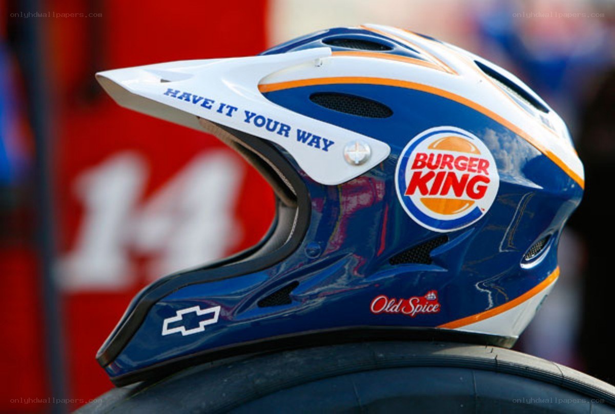 Burger King racing helmet
