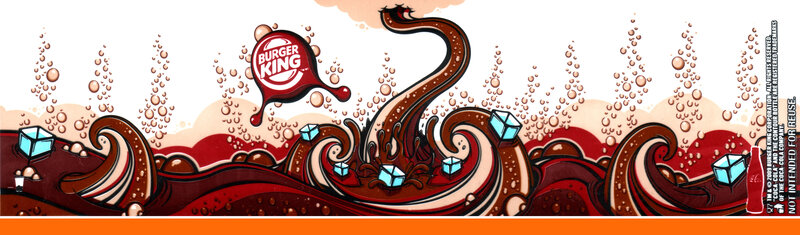 Burger King soda wave design