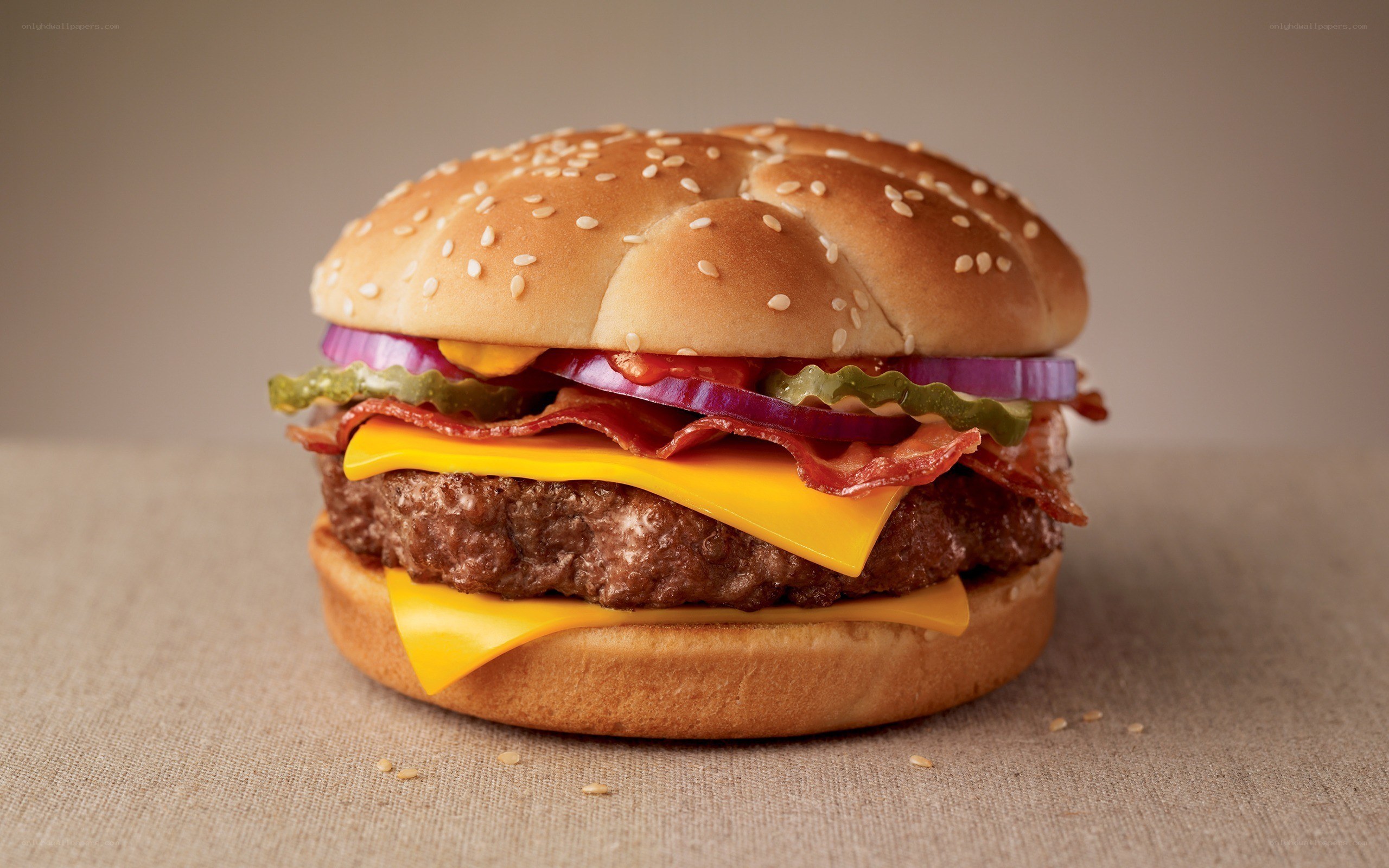 Burger with bacon and cheese